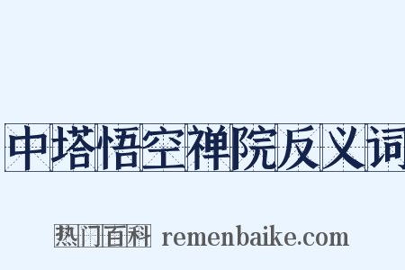 中塔悟空禅院反义词是什么意思的图片